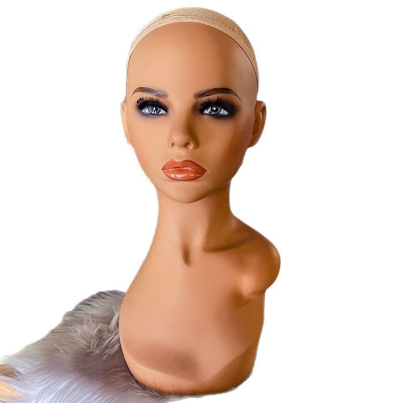 マネキンヘッドヨーロッパとアメリカのウィッグディスプレイヘッドモデルダブルショルダーマネキンヘッドウィッグヘッドモデルダミーマネキンヘッドマネキン|undefined