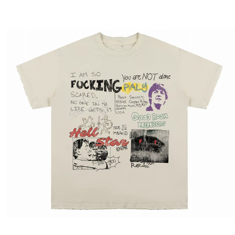 Loose-Fit Cotton Graphic T-Shirt for Teens