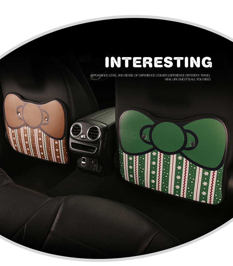 Car Anti-Kick Mat Christmas Striped Anti-Kick Mat Children's Chair Back Anti-Dirt Mat Rear Seat Anti-Kick and Anti-Scratch Mat