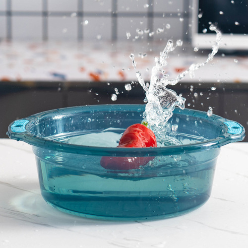 Thickened and deepened transparent basin household face wash basin large and small female student dormitory essential laundry foot basin