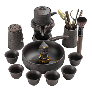 Zisha Anti-scalding Automatic Tea Set suit Household Simple Stone Mill Lazy Tea Maker Office Meeting Kung Fu Zheng