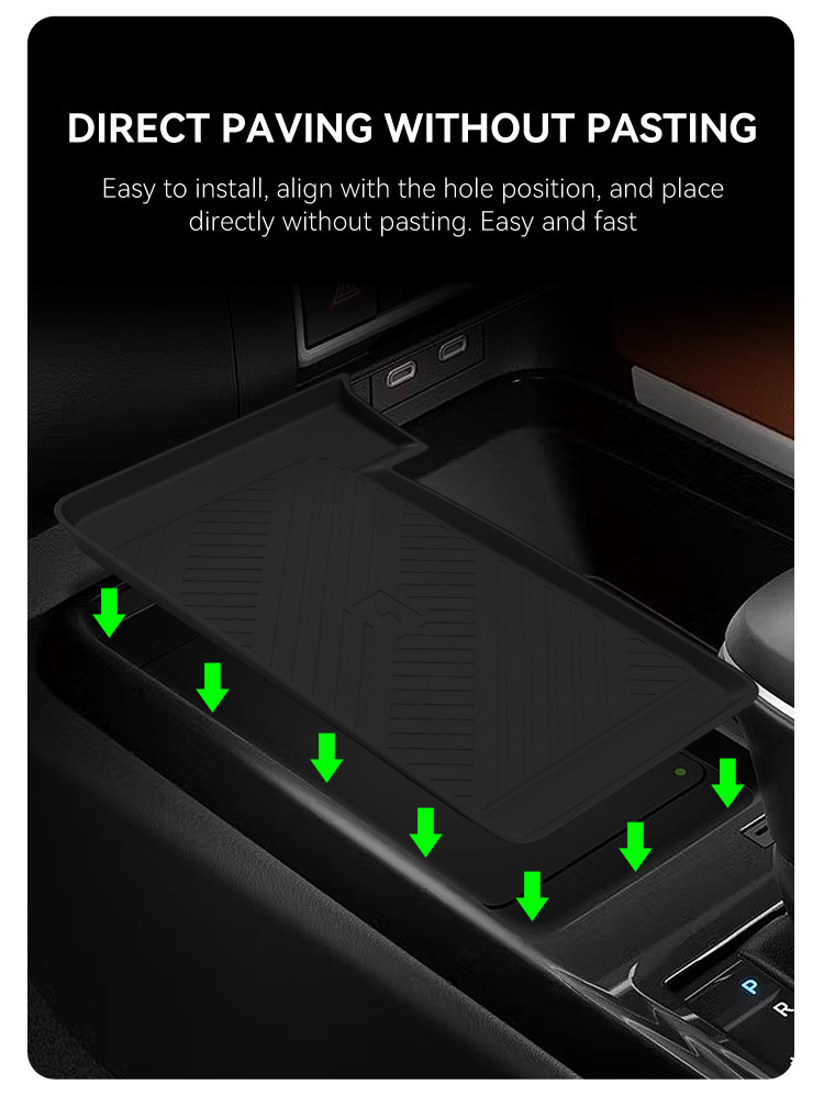 Suitable for 25 Camry Xv80 Wireless Charging Silicone Anti-Slip Mat Car Protection Car Supplies Modification