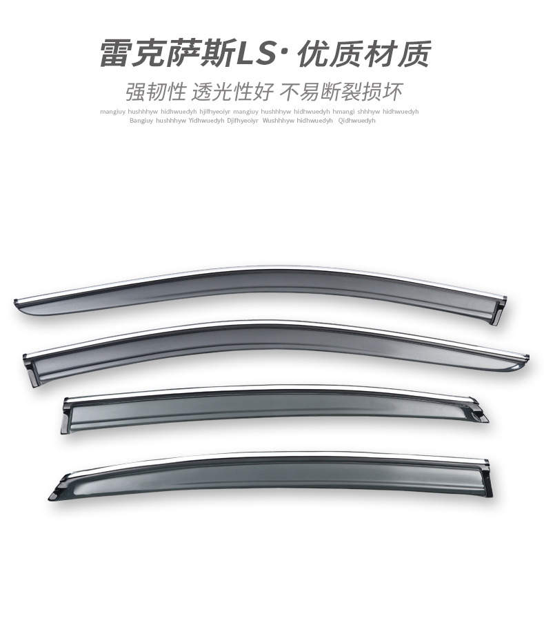 Suitable for 2018-2026 Lexus LS500h/350 models: window rain visors, rain guards, and rain deflectors for modification