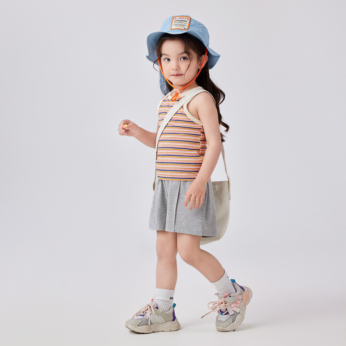 Dudu's Home Girls' Tank Top Summer Outfit New Girls' Baby Strappy Top Summer Stylish Infant Top Girls' Children's Fashion Clothing