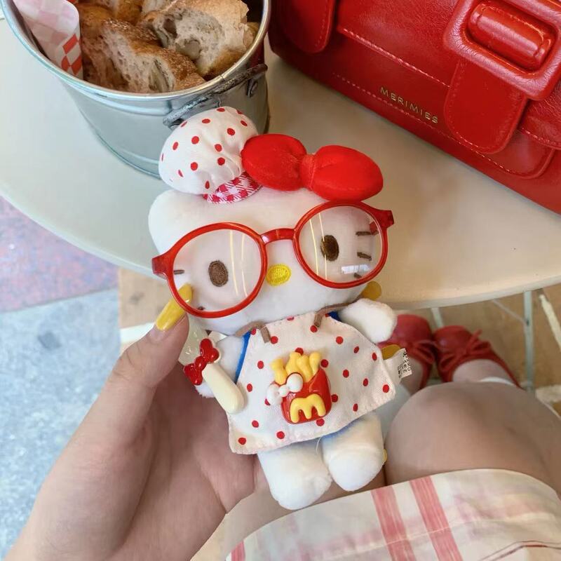 厨师kitty包包挂件钥匙扣眼镜哈喽kt猫玩偶公仔女生礼物|undefined
