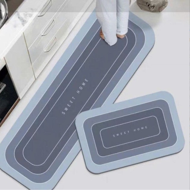 Alfombrilla suave de barro de diatomeas, alfombrilla absorbente para el hogar, cocina, alfombrilla moderna simple absorbente antideslizante de secado rápido para puerta del baño