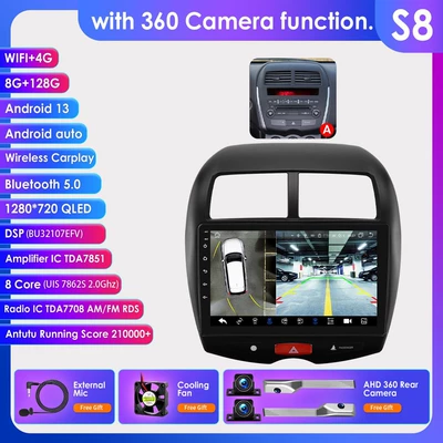 Car Mp5 Player Gps Navigation | DVD Navigation - model-a-with-360-camera-8128g-wifi4g-lte-version-7862-carplay-eight-core-10-inches-is-suitable-for-new-jinxuan-mitsubishi-asx-2010-2018