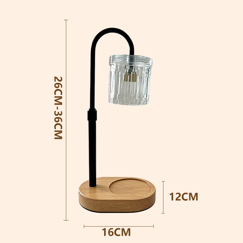 Lámpara de lámpara de vidrio rayado vertical lámpara de cera fundida lámpara de lámpara transparente en forma de copa lámpara de lámpara de cera de cera image 4