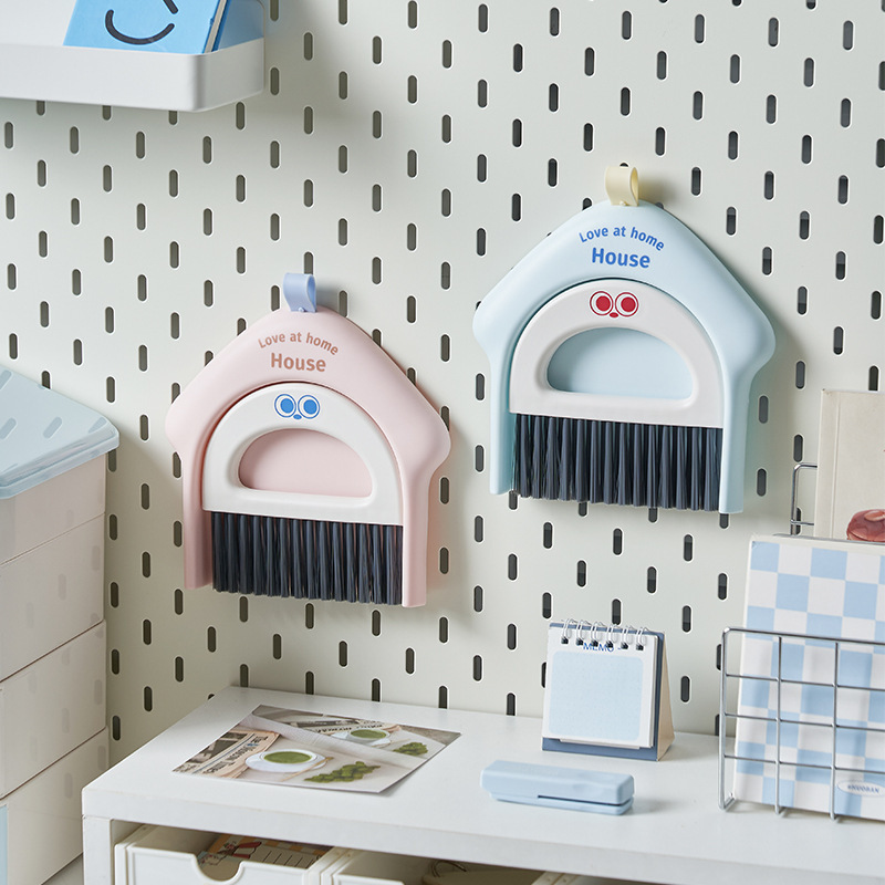 卡通迷你桌面小扫把簸箕套装儿童学生软毛扫帚电脑键盘灰尘清洁刷