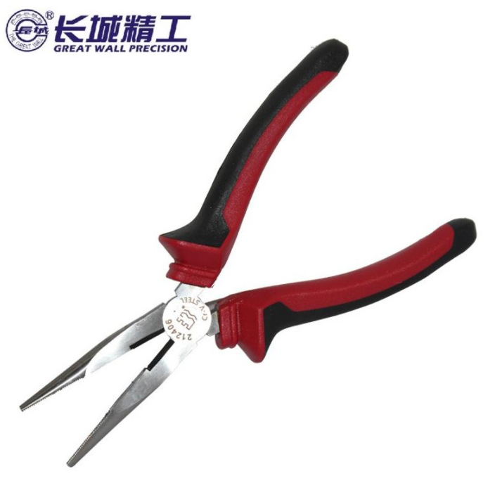长城精工 德式双色柄尖嘴钳6寸8寸 212406 212408