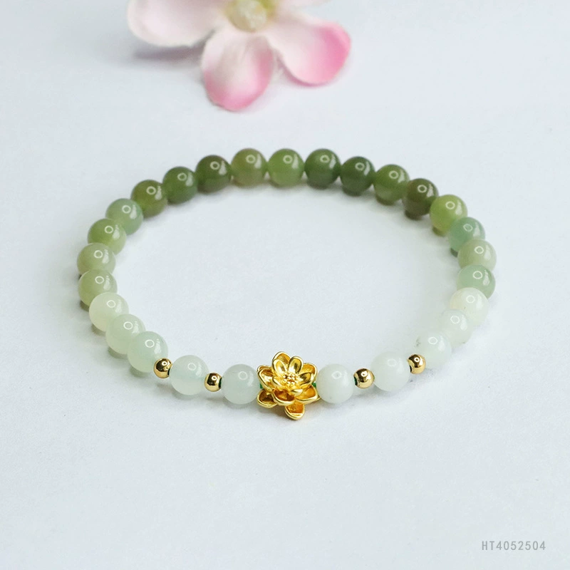 Yiyu Natural Hutian Jade Shincher Qingshui градиентный браслет древний ветер нефрит оптом в прямом эфире HT4052504