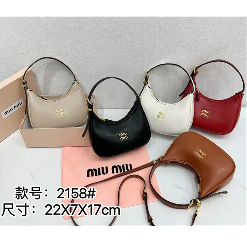 MIU Miu bag 2026 new model crescent bag autumn and winter dumpling bag commuter black crossbody bag handbag underarm bag