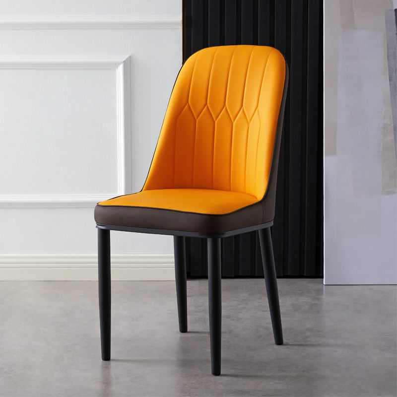 오렌지 브라운 강화 스크래치 방지 가죽 + 블랙 다리