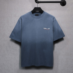 B's Paris 正しいバージョン 25SS 新しいグラデーションコーラレターロゴプリント半袖Tシャツ男女兼用多用途OS