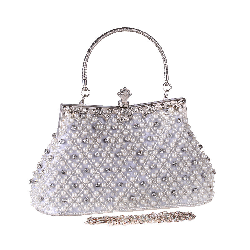 Chinese style niche designer chinoiserie women's bag cheongsam handbag evening bag pearl bag 7566-01 Chinese style niche designer chinoiserie women's bag cheongsam handbag evening bag pearl bag 7566-01
