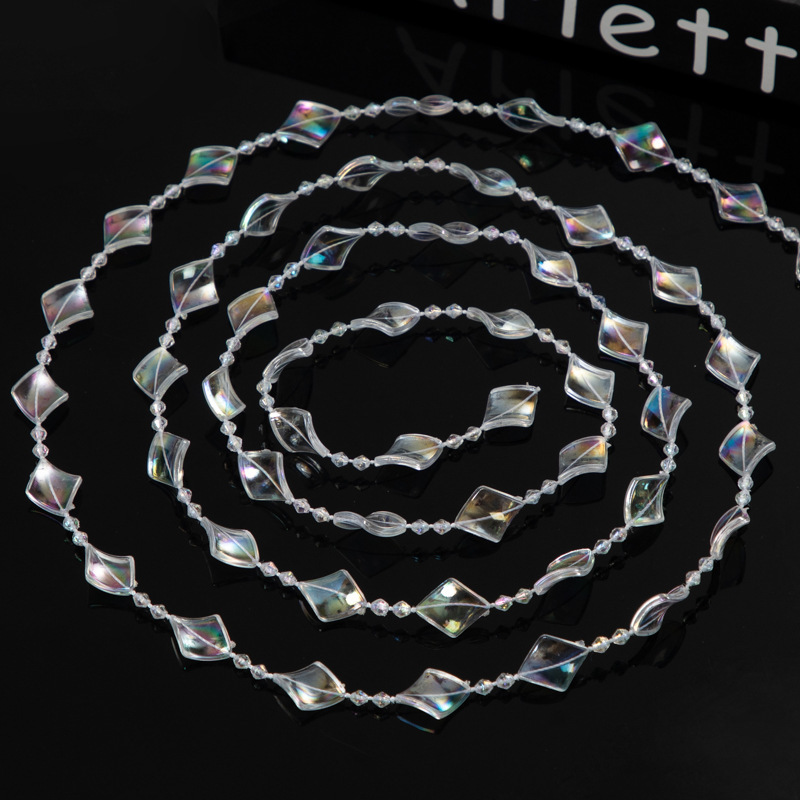 DIY Bead Curtain Materials, Colorful Transparent Connected Beads, String Bead Curtains for Wedding Decorations, Wholesale by the Pound from the Manufacturer DIY Bead Curtain Materials, Colorful Transparent Connected Beads, String Bead Curtains for Wedding Decorations, Wholesale by the Pound from the Manufacturer
