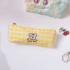 Cute capacious pencil case for elementary school students, South Korea, with embroidery