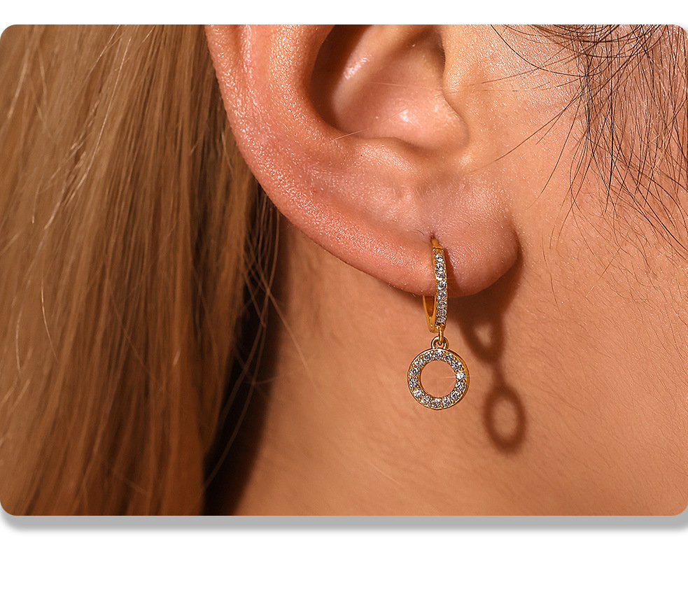 Sugar Cube Geometric Zircon Earrings Hand Inlaid Diamond Jewelry_voghion.com