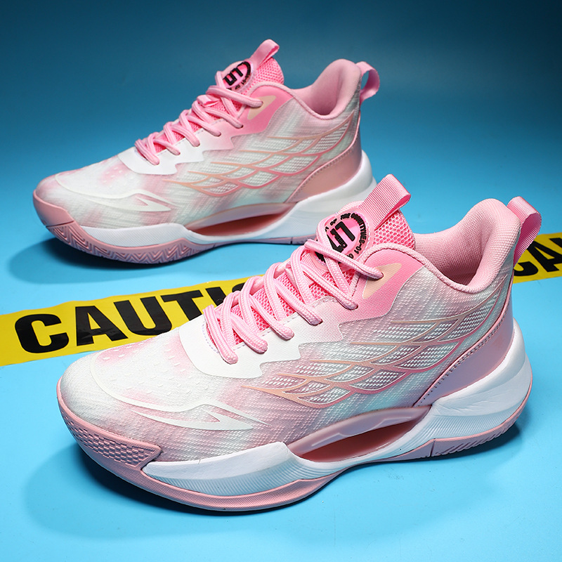 Zapatos de baloncesto de fricción sonora de verano, zapatos de malla transpirables, zapatos deportivos casuales de luz nocturna para hombres, zapatos de moda para hombres