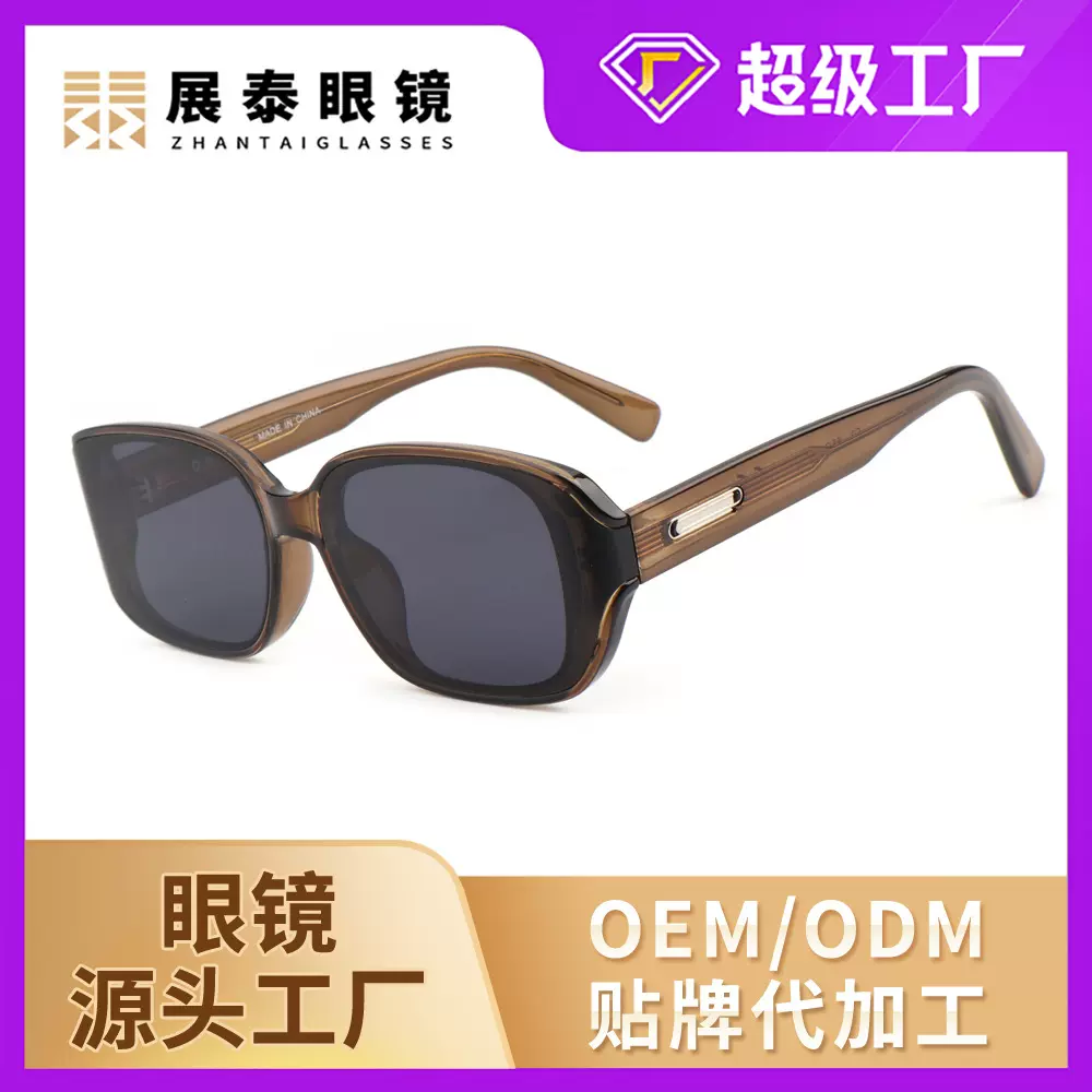 2025新款欧美墨镜男士高级感女复古时尚丙酸插针防UV紫外线太阳镜