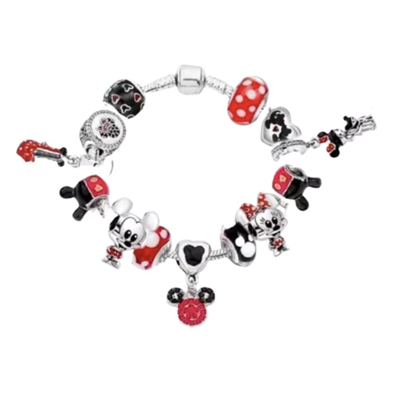 Panjia Diy de dibujos animados con cuentas encanto pulsera transfronteriza suministro directo de fábrica al por mayor Mickey Mouse pulsera