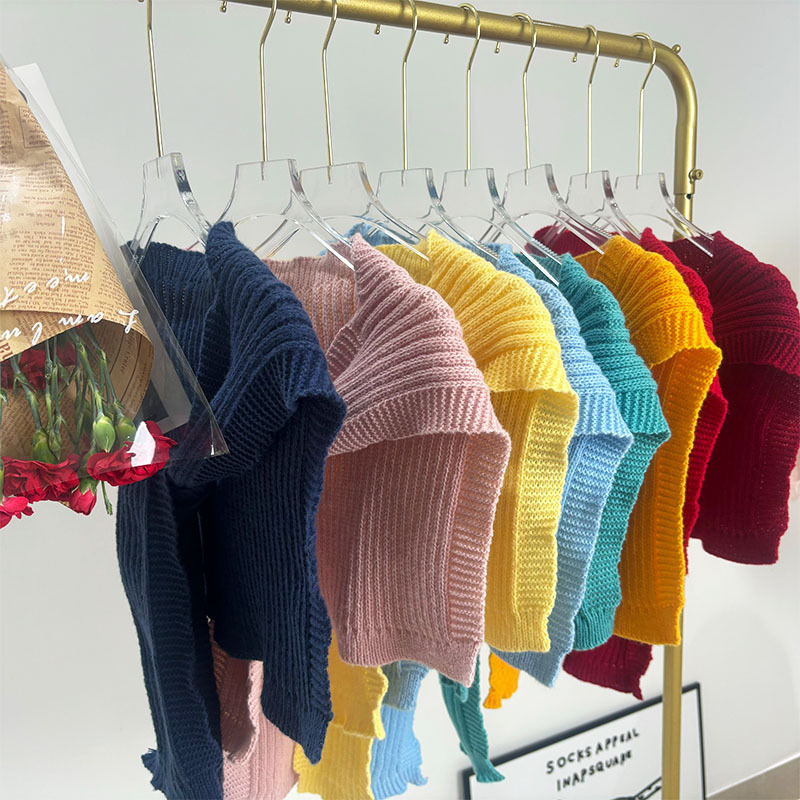 Soft Knitted Air-Conditioned Room Shawl with Ribbed Knot Design, Versatile Shoulder Wrap, Fake Collar, Small Cape, Scarf, Versatile Knitwear