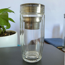 雙層蛋形玻璃杯高硼硅可愛耐高溫透明運動水杯隔熱加厚鵝蛋杯批發