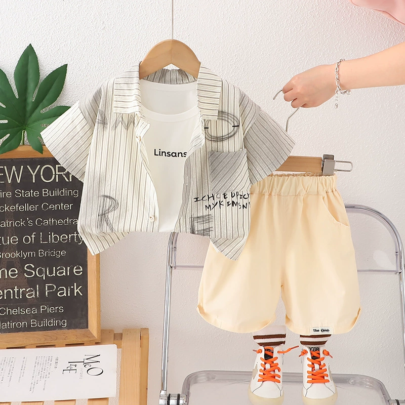 Summer shirt, children's set, summer clothing, children's clothing, 3 piece set