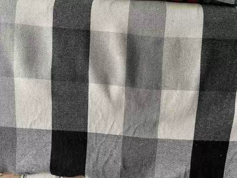 Mao woolen hair color weaving grid cloth polyester cotton double-sided woolen shirt cloth material 270-450G factory undertake orders