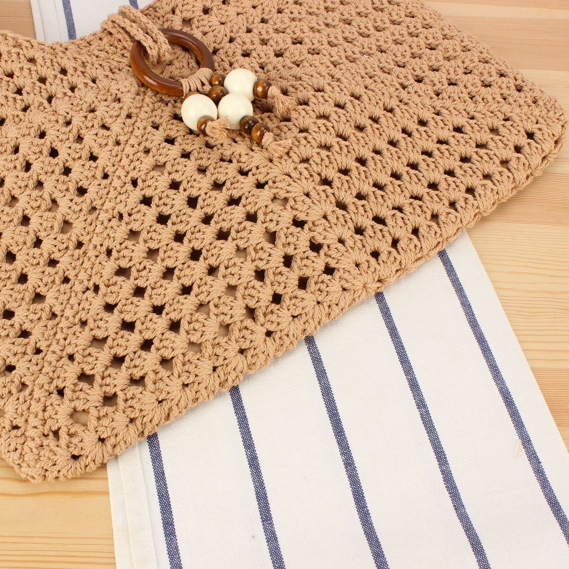 Openwork Cotton Crochet Soft Slouchy Hobo Hobo Bag 4