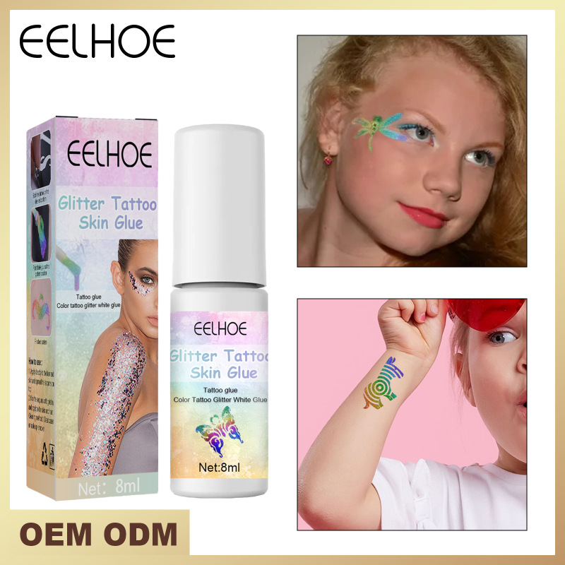 Eelhoe Glitter Tattoo Skin Glue Facial Body Painting Eye Makeup Cosmetic Glitter Skin Glitter Tattoo Glue