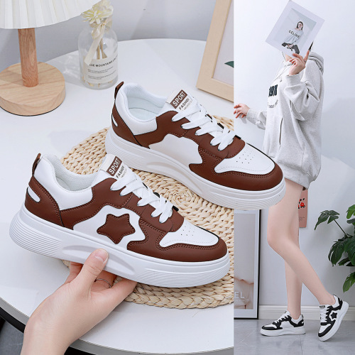 Niche design sneakers for women 2024 spring internet celebrity panda shoes students thick-soled casual sports shoes