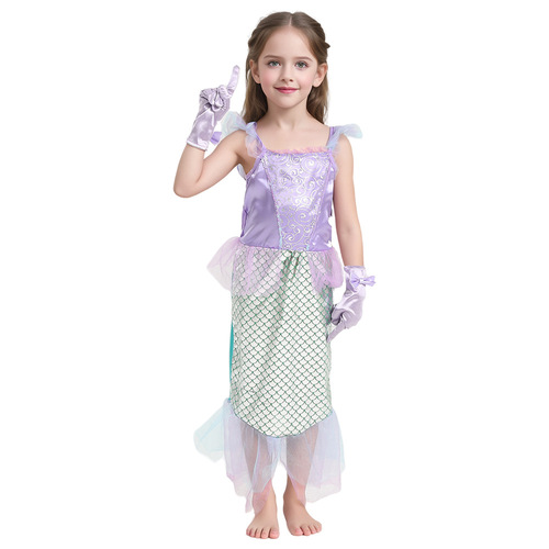 The Little Mermaid children's fairy tale role-playing performance Halloween party children's princess dress-up costume