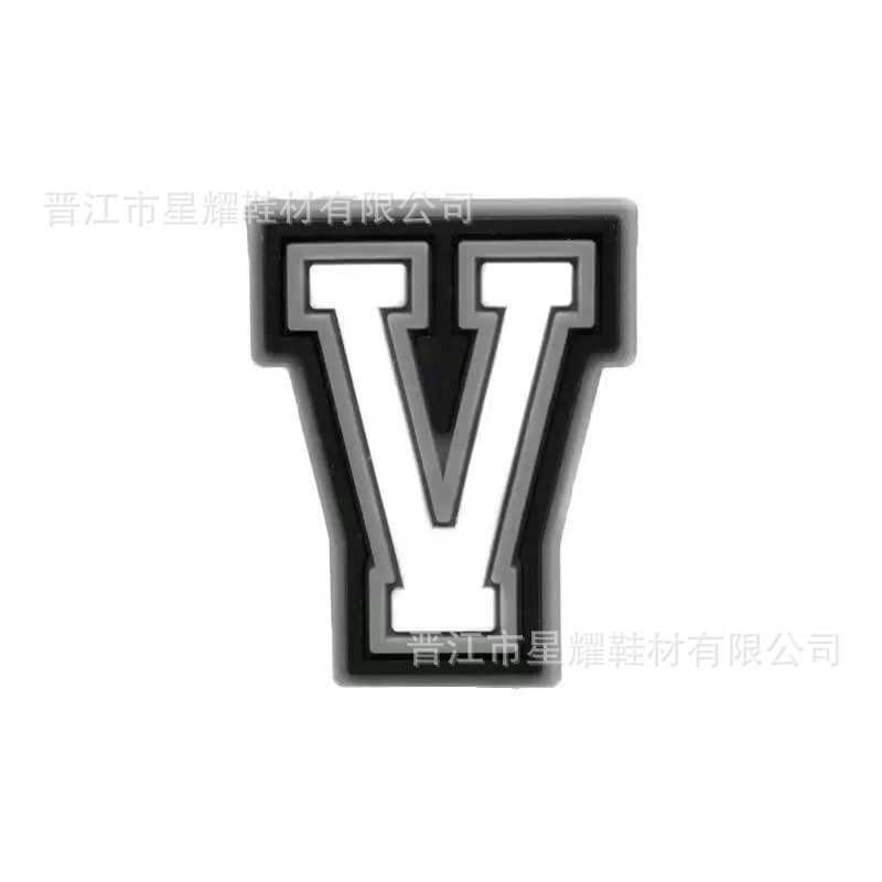 En stock agujero zapatos accesorios PVC plástico gota zapato flor zapato hebilla zapato decoración carta número 37 correa de muñeca hebilla decorativa flor