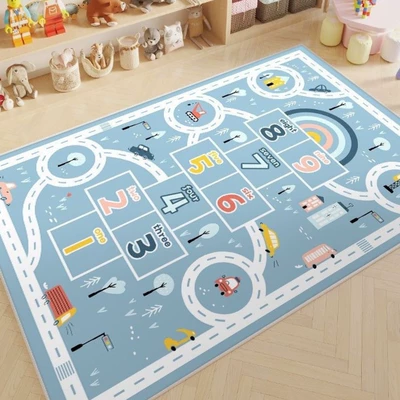 Avtomobil döşəmə paspasları, Fun Parking Lot Play Mat for - parking-lot-mat-22-80120cm-crystal-velvet