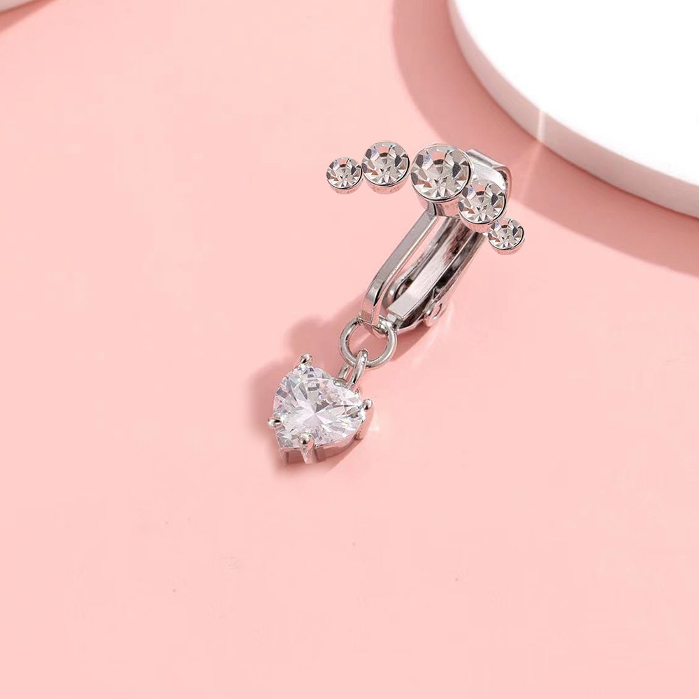 Fashion Cross-border E-commerce Wholesale Fashion Simple Heart-shaped Exquisite Sexy Non-piercing Jewelry Accessories Ear Clips Easy To Wear_voghion.com