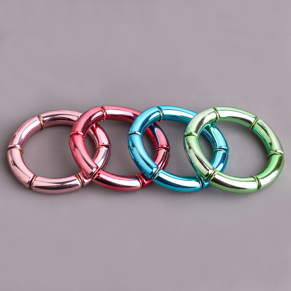 Fashion Round Arylic Plating Womenu0027S Bangle 1 Piece