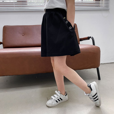 薄软舒服~22037女童纯棉小短裤裙裤 中大童夏装新款宽松小裤裙|ru