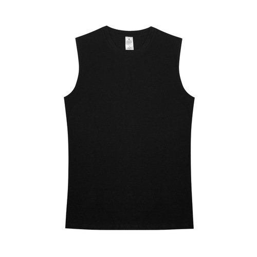 American heavyweight pure cotton sleeveless vest for men and teenagers solid color outer vest T-shirt summer all-match sports T-shirt