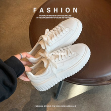 牛皮真皮牛皮同款鞋女板鞋饼干运动休闲杨进口小白软底鞋厚底同款