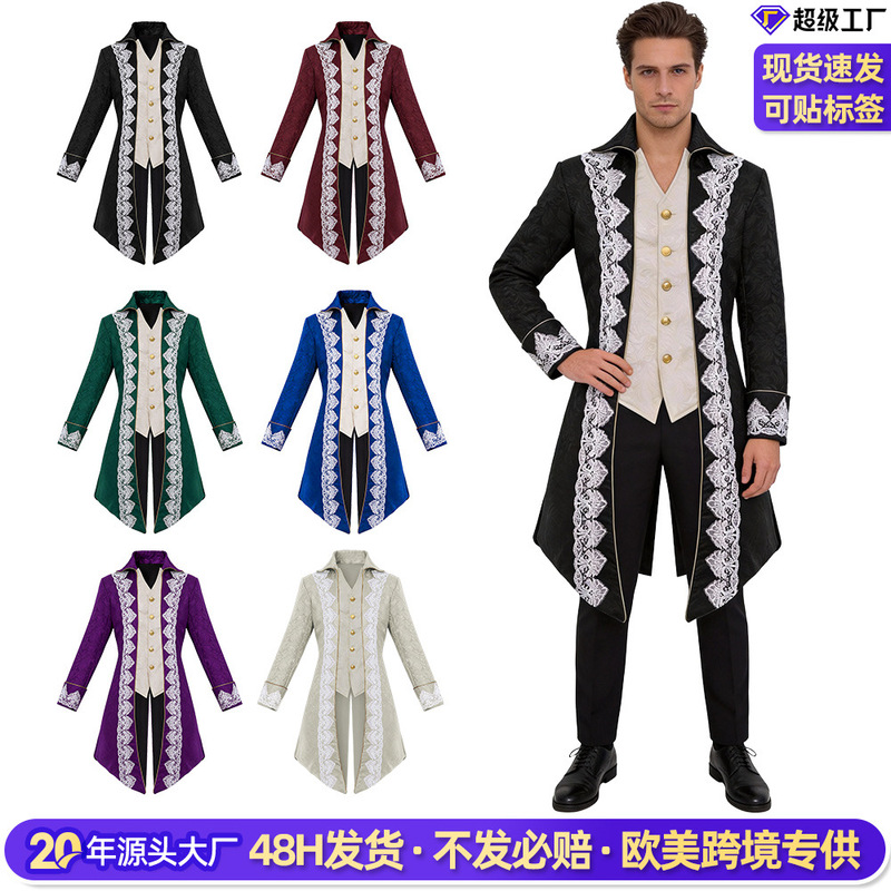 Halloween Gothic Trench Coat Victorian Frock Tailcoat Steampunk Medieval Coat Halloween Gothic Trench Coat Victorian Frock Tailcoat Steampunk Medieval Coat