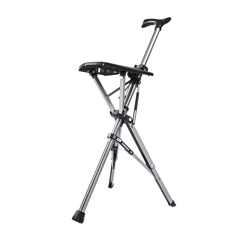 Chair Cane Chair Folding Chair Stainless Steel Portable Stool Crutch