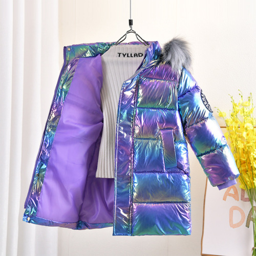 Women's and Children's Gradient Thick Outerwear, Colorful Winter Snow Clothing, Warm and Fashionable Top