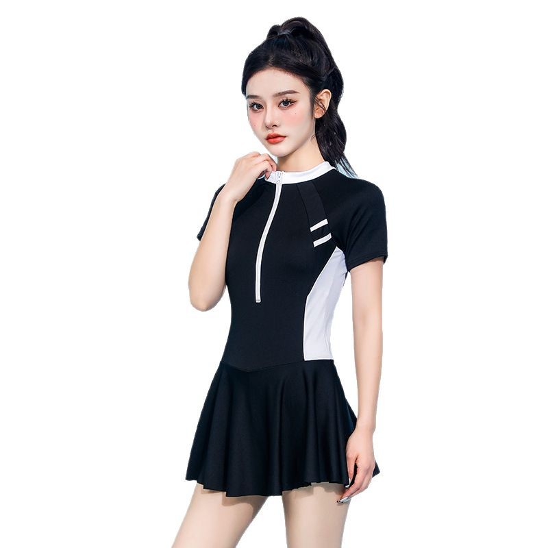 Nuevos trajes de baño de mujer monoplaza delgada cubrir la carne deportiva estilo ocio versátil conservador trajes de baño de aguas termales al por mayor