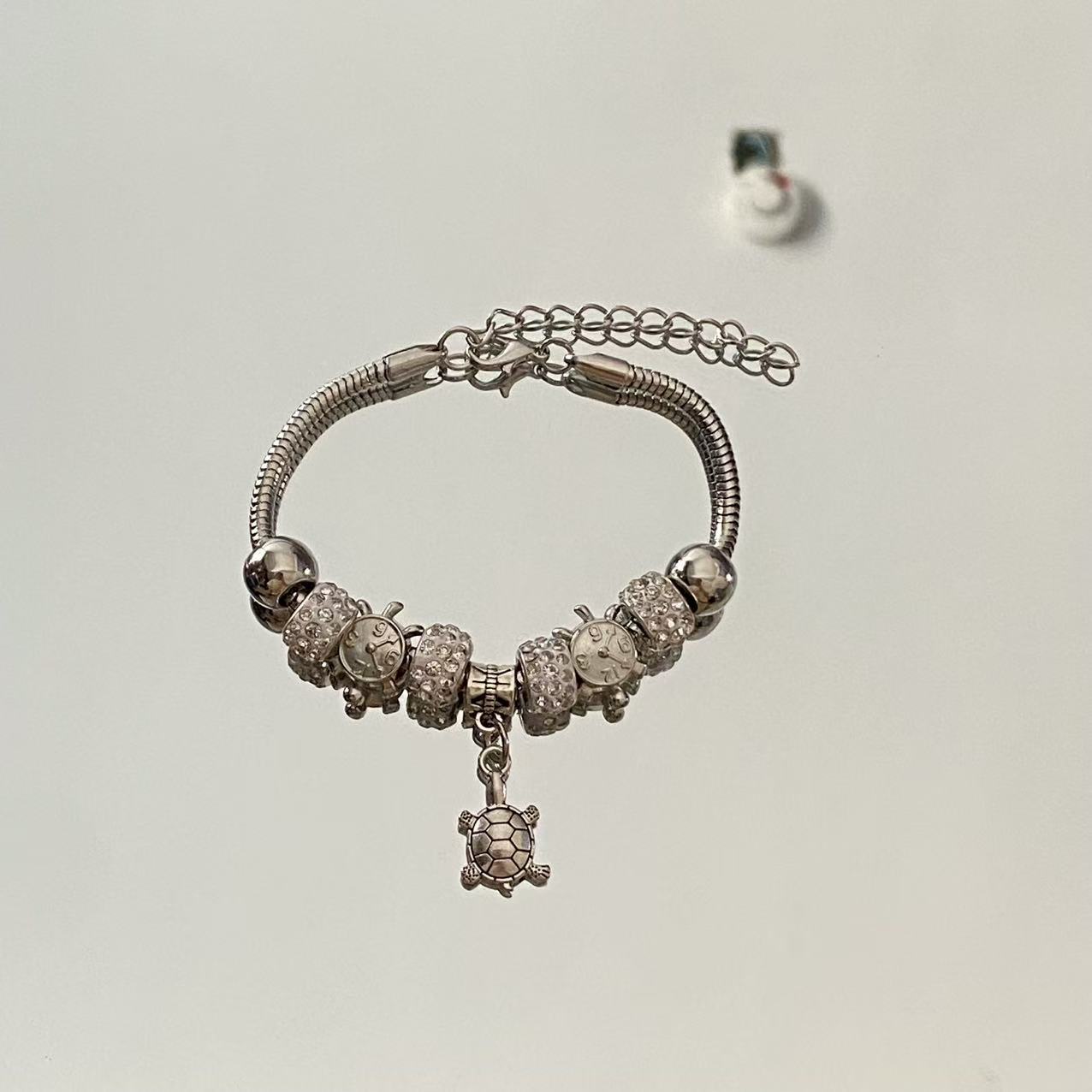 Adjustable Turtle Beaded Bracelet With Crystal For Women Jewelry_voghion.com