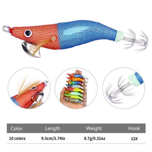 Luminous wooden shrimp fake bait 2.2# shrimp fake bait simulated wooden shrimp boxed simulated fake bait fishing gear wholesale