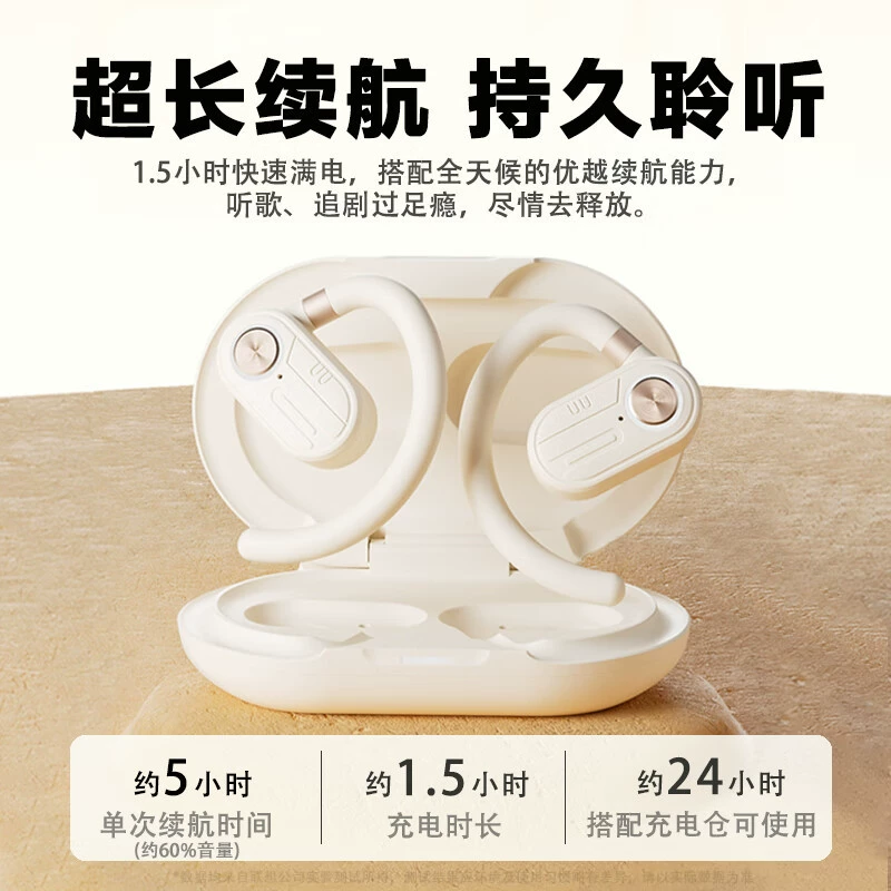 [LENOVO EA390 Bluetooth headset ear-hook bone conduction wireless ear clip open long battery life]