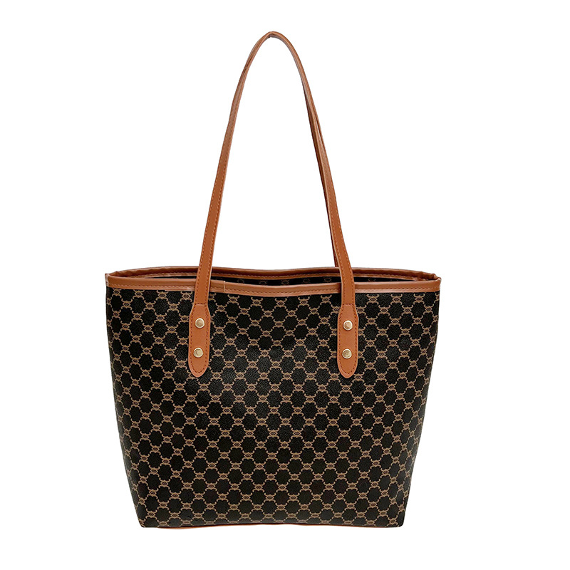 Bolsa de mano impresa retro de gran capacidad para mujeres 2026 nueva bolsa de hombro de viaje caliente de moda bolsa de mano versátil