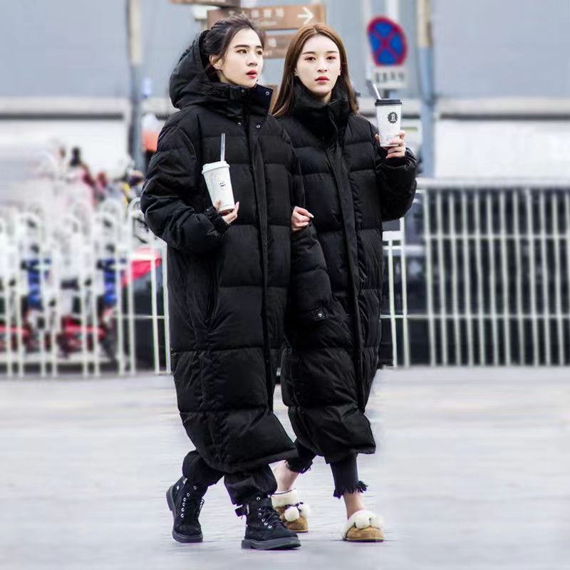 Winter Chinese-Style down Jacket for Men and Women, Loose Fit, Cold-Proof, Slimming, Black, Large Size, Thickened, Over-The-Knee Coat, Trendy for Autumn and Winter Winter Chinese-Style down Jacket for Men and Women, Loose Fit, Cold-Proof, Slimming, Black, Large Size, Thickened, Over-The-Knee Coat, Trendy for Autumn and Winter