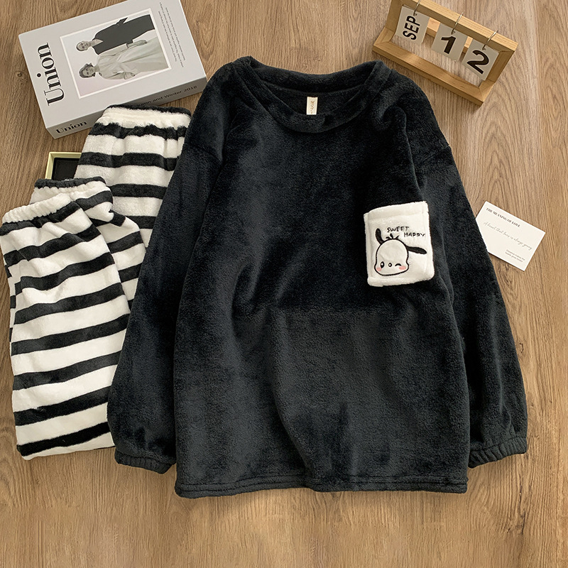 LXE-벨벳 스트라이프 파차 독